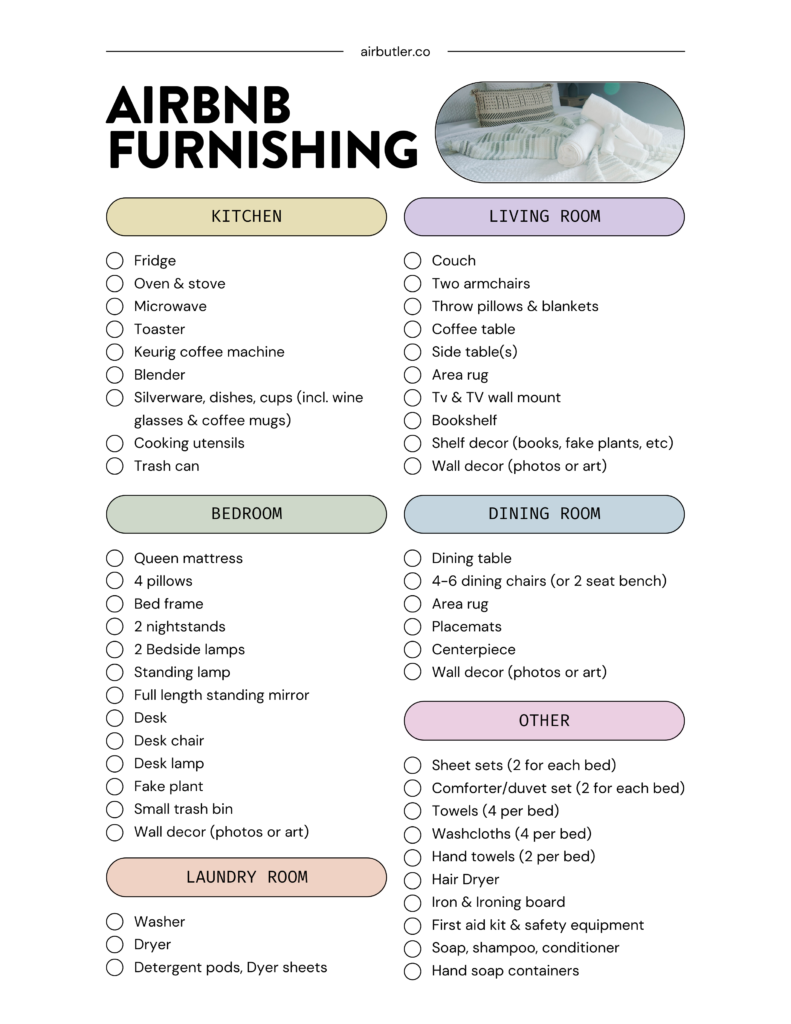 The Ultimate Airbnb Furniture Checklist